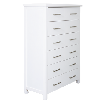 Master 8 Drawer Tallboy White