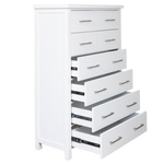 Maestro 8 Drawer Tallboy White (W900 D400 H1300 mm)