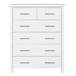 Maestro 6 Drawer Tallboy White (W900 D400 H1100 mm)