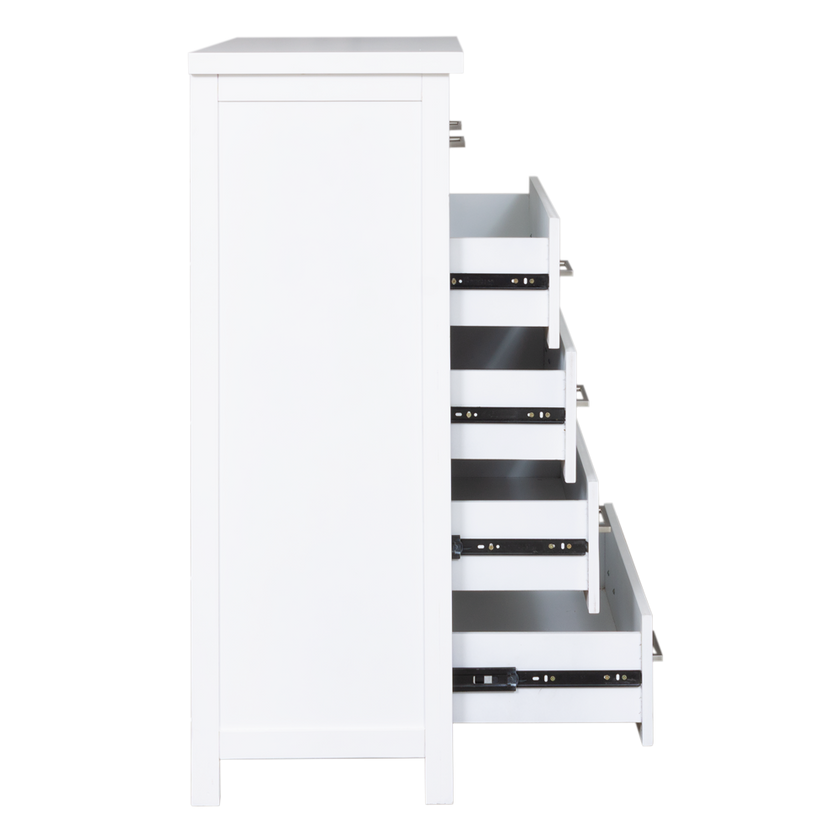 Master 6 Drawer Tallboy White