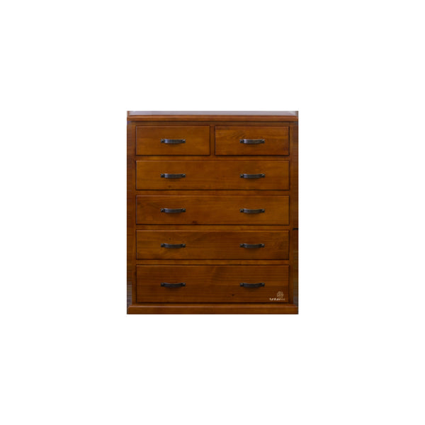 Elmont 6 Drawer Tallboy (W1050 D450 H1270mm)