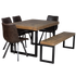 Woodsmith-6-pce-Bench-4-Brown-Rustic-Chair