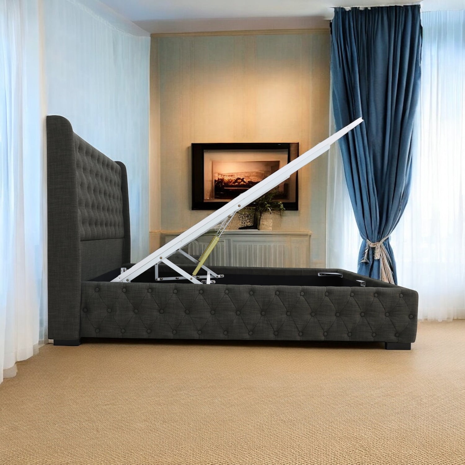 Devon Storage Bed - King (H1320* W1800* D2210)