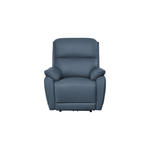 York Electric Leather Recliner 3+1+1 - Navy